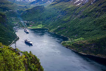 Image showing Geiranger fjord, Norway.