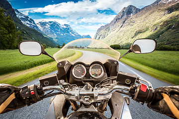 Image showing Biker First-person view