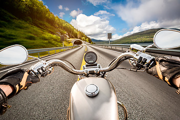 Image showing Biker First-person view
