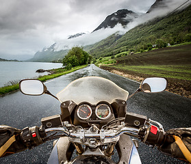 Image showing Biker First-person view