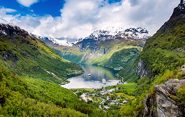 Image showing Geiranger fjord, Norway.