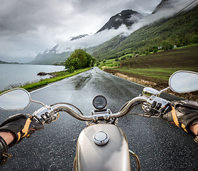 Image showing Biker First-person view