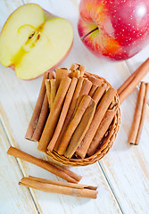 Image showing apples and cinnamon