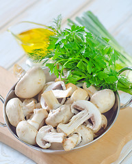 Image showing raw mushroom