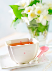 Image showing jasmin tea with lemon