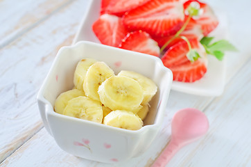 Image showing strawberry and banana