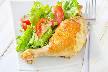 Image showing fried chicken leg