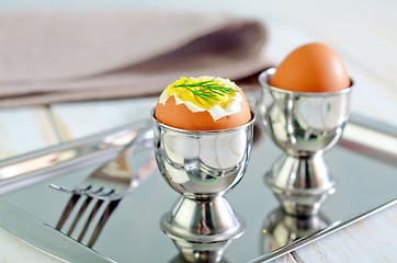 Image showing boiled eggs