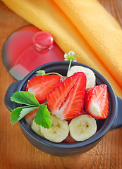 Image showing salad from strawberry and banana