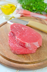 Image showing raw  meat