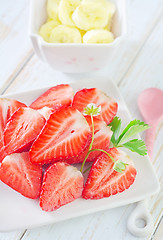 Image showing strawberry and banana