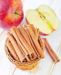 Image showing apples and cinnamon