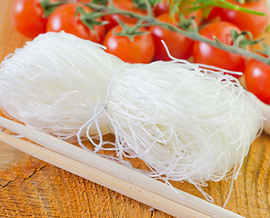 Image showing rice noodles and tomato