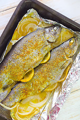 Image showing baked fish