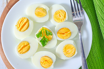 Image showing boiled eggs