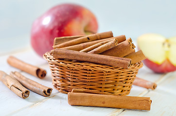 Image showing apples and cinnamon
