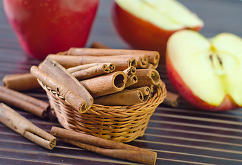 Image showing apples and cinnamon