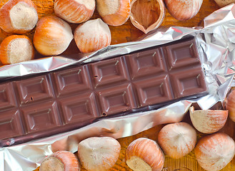 Image showing chocolate with nuts