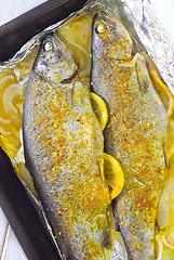 Image showing baked fish