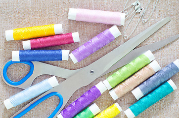 Image showing thread and scissors