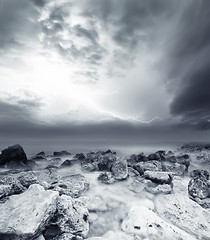 Image showing storm on the sea