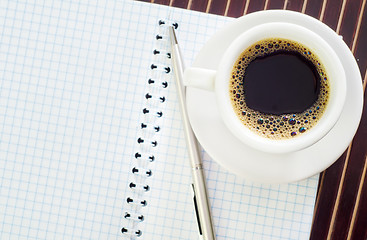 Image showing coffee and note