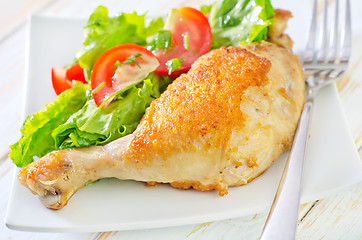 Image showing fried chicken leg