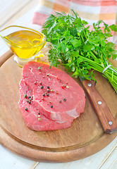 Image showing raw  meat