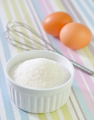 Image showing cottage, sugar and eggs