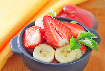 Image showing salad from strawberry and banana