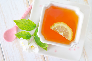 Image showing jasmin tea with lemon