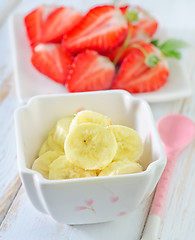 Image showing strawberry and banana