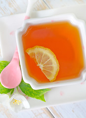 Image showing jasmin tea with lemon