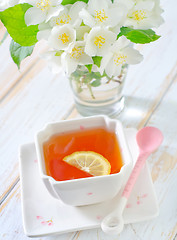 Image showing jasmin tea with lemon