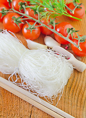 Image showing rice noodles and tomato