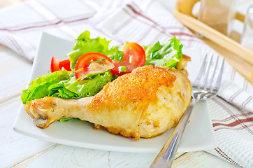 Image showing fried chicken leg