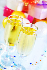 Image showing champagne flutes