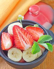 Image showing salad from strawberry and banana