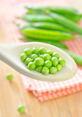 Image showing green peas