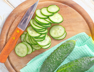 Image showing cucumbers