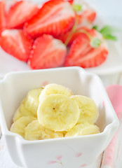 Image showing strawberry and banana