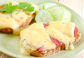 Image showing bread with cheese