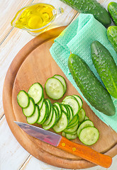 Image showing cucumbers