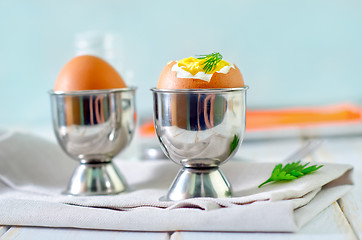 Image showing boiled eggs