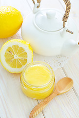 Image showing honey and lemons