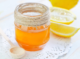 Image showing honey with lemon