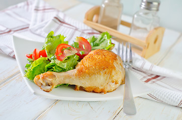 Image showing fried chicken leg