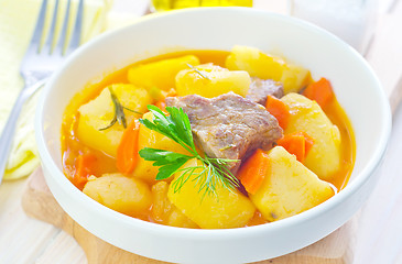 Image showing potato with sauce and meat