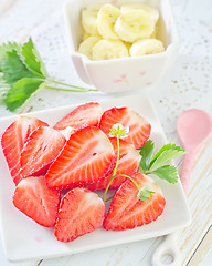 Image showing strawberry and banana