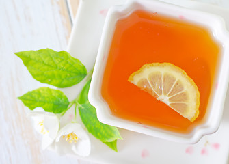 Image showing jasmin tea with lemon